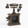 The alarm clock "Retro telephone", discrete move, aa, 16 x 5 x 19 cm, brown