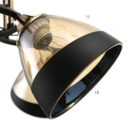 Adelela chandelier 3he27 40w Black-gold 60x60x26 cm Bayerlux-3
