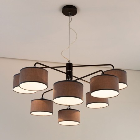 Suspended chandelier Citilux "Form" CL428281, 82x82x45 cm, 8x60W, E27, brown color-9