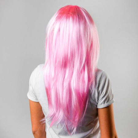 Carnival wig "beauty", light pink color-2