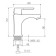 Sink mixer "RMS" SL123-001F, single-leaf, cartridge 35 mm, zinc, chrome