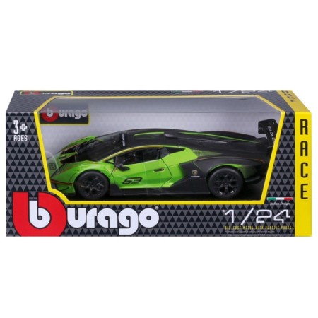 Racing machine BBURAGO Lamborghini Essenza SCV12, Die-Cast, 1:24, Green color-10