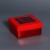 Box for 4 sweets red glitter, 8.5 x 8.5 x 4 cm. Confectionery packaging
