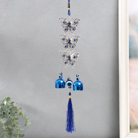 Wind Music Metal "Three butterflies" from the evil eye with a brush 2 bell 30 cm