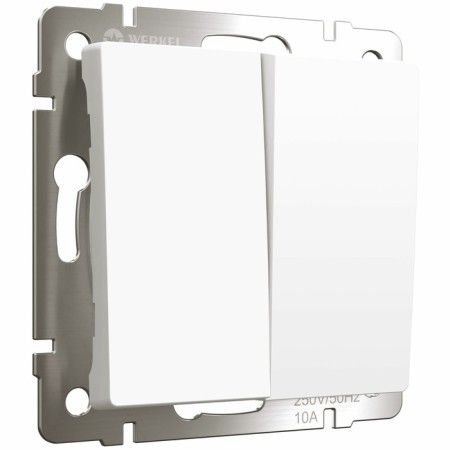 Switch W1122061, two -key, passing, white matte