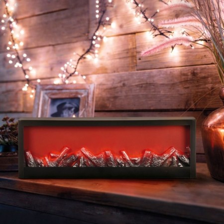 Neon-Night Biofim “Haytek”, with a living fire effect, 3xs/USB, black-9