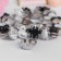 Children's ring "chosen" metallic, shape mix, silver-black color