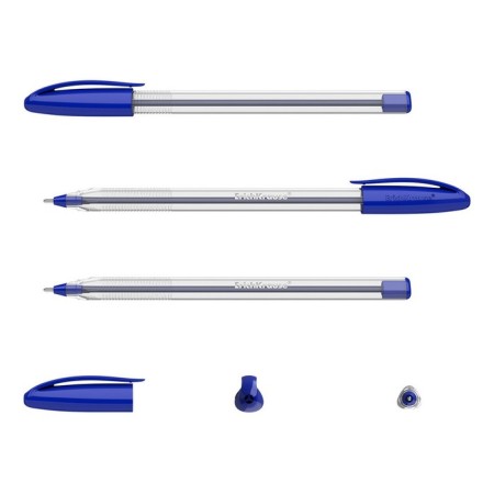 Ballic handle Erichkrause U-108 Classic Stick, a needle node 1.0 mm, blue ink blue, ultra-soft letter-5