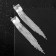 Hanging earrings "Hollywood" Square and threads, silver color, 6.5 cm