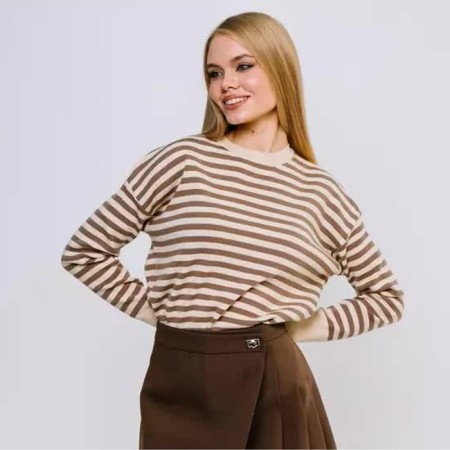 Jumper female, brown/milk color, size 46-50-1