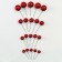 Set for decoration "beads", set 20 pcs, red color