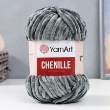 Пряжа "Chenille" 100% микрополиэстер 90м/100гр (560 серый)