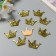 Decor for the creativity of the felt shine "Crown" gold 2.8x4 cm