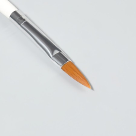 A brush for building and design of nails, a petal, 19.5 cm, D - 5 × 18 mm, in a plastic case, white color-3