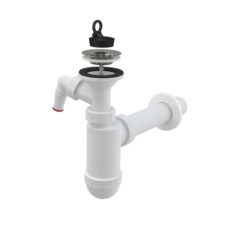 Siphon for the washbasin Alcadrain A41P, D = 40 mm, with a tap to the washing machine