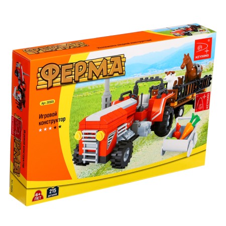 Constructor farm "Tractor with animals", 215 parts-3