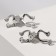 Earrings Metal "Frog", color silver