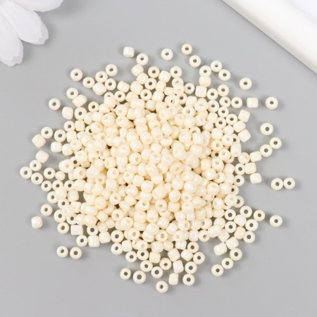 Glass beads 6/0 "cream" metallic 450 g-1