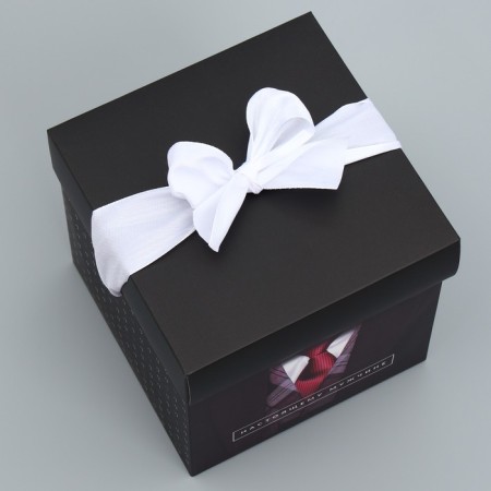 Gift folding box, packaging, “real man”, 15 x 15 x 15 cm-2