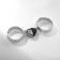 A set of rings 2 pieces of “lovemates” on a magnet, heart, black-silver color, dimensionless
