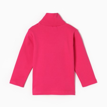 Turtleneck for girls, fuchsia color, height 92-3