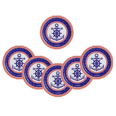 Disposable paper plate "sea" anchor (18 cm)-1