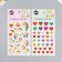 Plastic sticker "Unicorns and hearts" with gold 10.2x20.5 cm