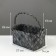 Wicker basket 27 x 14 x 13 cm, mouth pen h = 13 cm, gray, handle