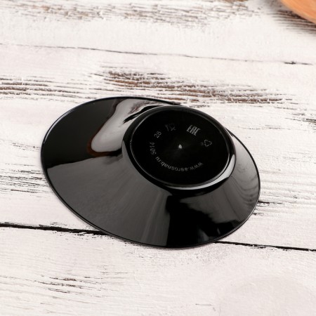Plastic disposable form for buffes "Sodo", 50 ml, 9.5 cm, black color-1