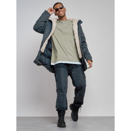 Winter male park, size 56, dark gray color-11