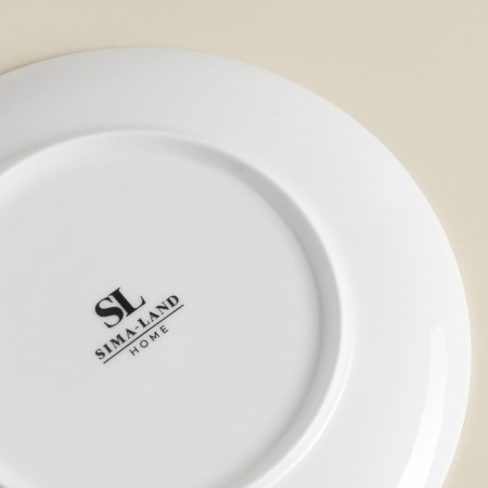 Sl Home “Cascon” plates, d = 20 cm, set 2 pcs, bone porcelain, white-7