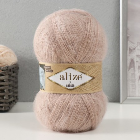 Yarn "3 Season" 51% acrylic, 25% mohair, 24% wool 500m/100g (67-miller-beige)