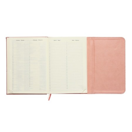 Leduced Diary A5, 160 sheets, Devente.irene, solid combined cover of artificial leather, cream block 70 g/m2, pink-7