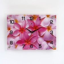 Wall watches: flowers, silent, 25 x 35 cm