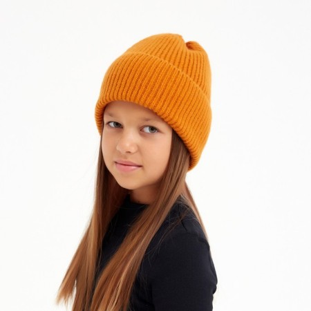 Children's hat minku, rr 52-54, orange color-4