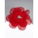 Tekstil “flower” brooch voluminous, weightless, red color