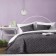 Bedspread with pillowcases "Tina", size 230x250 cm, dark gray color