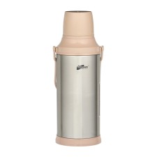 Thermos 2 l, with a glass flask, retains heat 12 hours, with a mug, beige