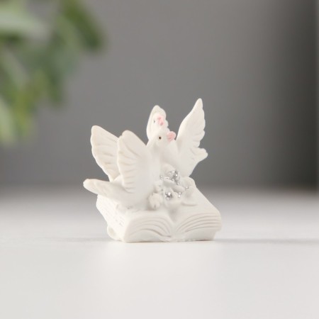 Polystone souvenir "Doves on the book" Mix 3.8 cm-5