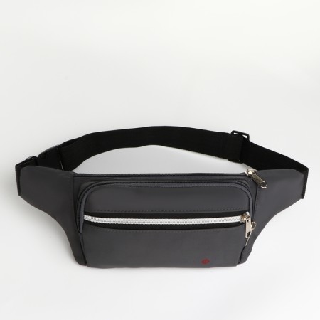 Lightning waist bag, 2 outer pockets, dark blue color-1