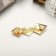 Liberty-automatic hairpin "Liberty" rhombuses, 8 cm, white-golden