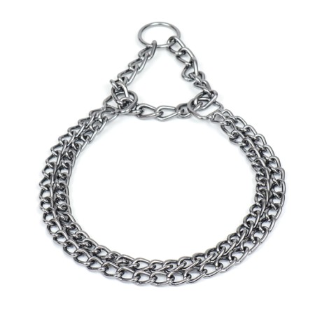 Collar - half -stain two -rowing metal, 50 cm, wire thickness 2.5 mm, black-1