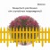 Decorative fence, 35 × 210 cm, 5 sections, plastic, yellow, Gotika, Greengo