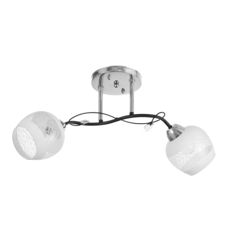 Mona chandelier 2x60W E27 chrome, black 45x35x28cm