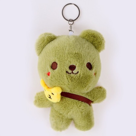 Soft toy "Bear" on a key fob, 14 cm, color mix