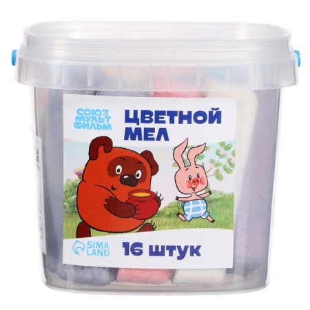 Набор цветных мелков Винни-Пух, 16 штук, 8 цветов-5