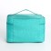 Cosmetic bag with zipper, turquoise color