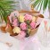 A premium bouquet of pink-yellow soap roses, 9 pcs