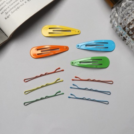 Invisibility for hair "Bridget" (set 12 pcs) 5 cm, bright mix-2