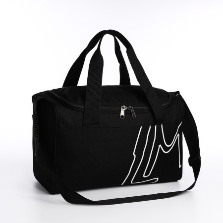 Road bag with lightning, long belt, black color